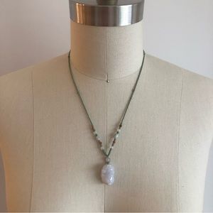 Jade Zodiac Year of Pig Boar Pendant Necklace Sage Green